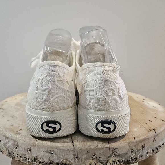SUPERGA Vanilla Lace Sneaker Tennis Shoe 39 8 - Picture 4 of 6